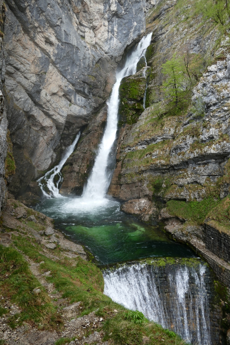 ...der Aufstieg zum Savica Wasserfall.